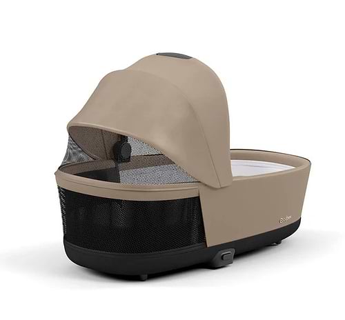 עגלת תינוק Priam 4 Cozy Beige עם שלדה שחור מט