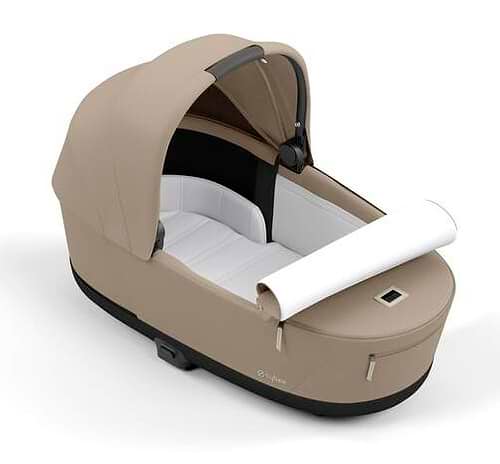 עגלת תינוק Priam 4 Cozy Beige עם שלדה שחור מט