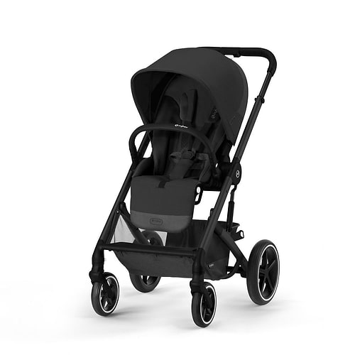 עגלת תינוק משולבת 2 חלקים- טיולון ואמבטיה- Balios S4- בליוס לבן שלד שחור ידית שחור