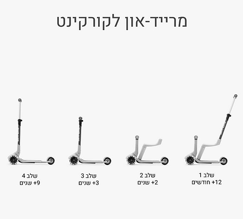 Xtend מיני- רייד בצבע לבן אפור