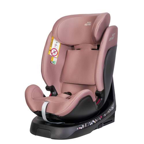 כסא בטיחות מסתובב משולב בוסטר 360° Grow Max מבית BRITAX בצבע ורוד