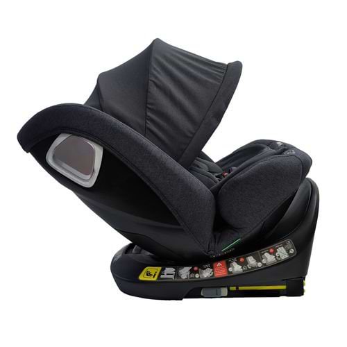 כיסא בטיחות בתקן I-SIZE G412 מסתובב 360º כולל גגון מבית BabySafe (אפור)