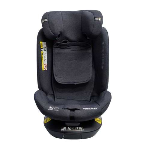 כיסא בטיחות בתקן I-SIZE G412 מסתובב 360º כולל גגון מבית BabySafe (אפור)