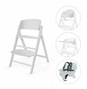 כיסא לתינוק Click & Fold 3-in-1 עם מגש, מושב תינוק ורתמת רצועות בצבע לבן
