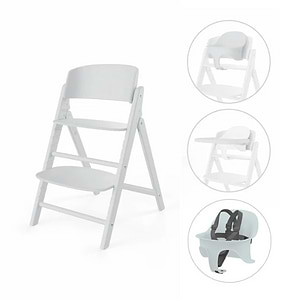 כיסא לתינוק Click & Fold 3-in-1 עם מגש, מושב תינוק ורתמת רצועות בצבע לבן סייבקס