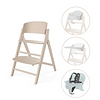 כיסא לתינוק Click & Fold 3-in-1 עם מגש, מושב תינוק ורתמת רצועות בצבע טבעי