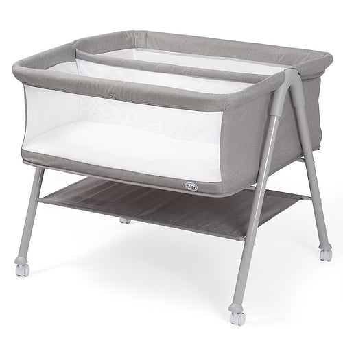 עריסת תאומים דאלאס דאבל שמנת / מסגרת דמוי עץ – Dallas Double Baby Crib Clay