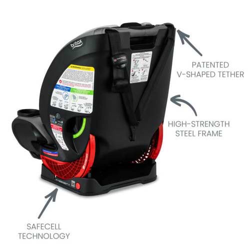 מושב בטיחות One4Life SafeWash BRITAX וואן 4 לייף בצבע שחור אפור ONYX STONE ברייטקס