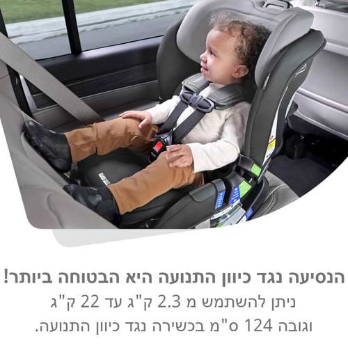 כסא בטיחות ברייטקס פופלאר Britax Poplar בצבע אפור ברייטקס