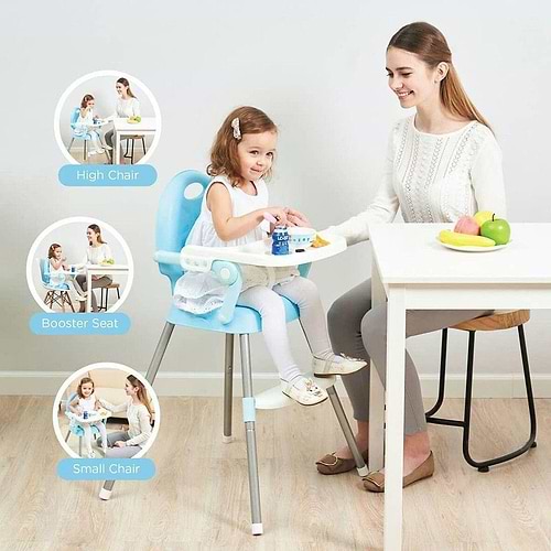 כיסא אוכל רב שלבי 3-ב-1-מבית BSMART ביסמרט-לבן