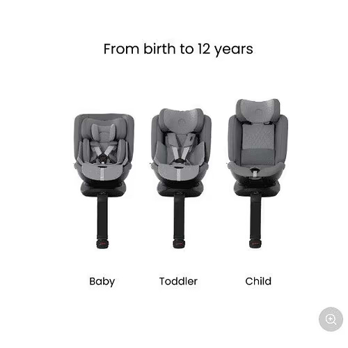 כסא בטיחות Motion All-size 360 סילבר קרוס-SILVER CROSS בצבע אפור