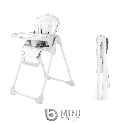כיסא אוכל מתכוונן דגם מיני פולד ביסמרט- Bsmart mini fold בצבע לבן
