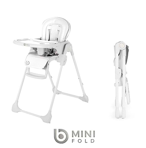 כיסא אוכל מתכוונן דגם מיני פולד ביסמרט- Bsmart mini fold בצבע לבן