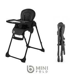 כיסא אוכל מתכוונן דגם מיני פולד ביסמרט- Bsmart mini fold בצבע שחור