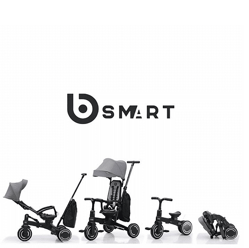 תלת אופן חדשי 5 ב1 דו כיווני מתקפל - מבית ביסמרט BSMART - חום - אזל מהמלאי!