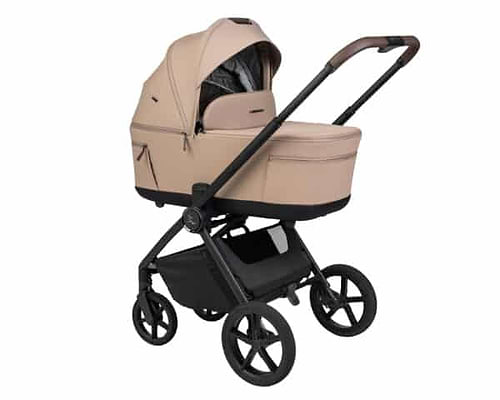 עגלה Sport Line דגם Cielo XL בצבע ריפוד מוקה/ידית חומה/שלד שחור ספורט ליין