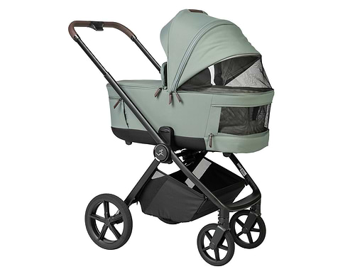 עגלה Sport Line דגם Cielo XL בצבע ריפוד ירוק /ידית חומה/ שלד שחור ספורט ליין