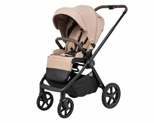 עגלה Sport Line דגם Cielo XL בצבע ריפוד מוקה/ידית חומה/שלד שחור ספורט ליין