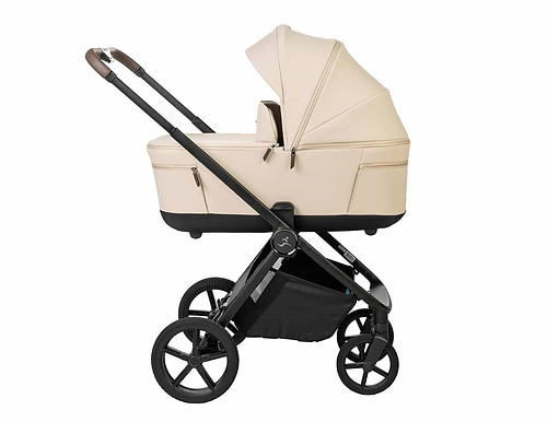 עגלה Sport Line דגם Cielo XL בצבע ריפוד בז' / ידית חומה / שלד שחור ספורט ליין