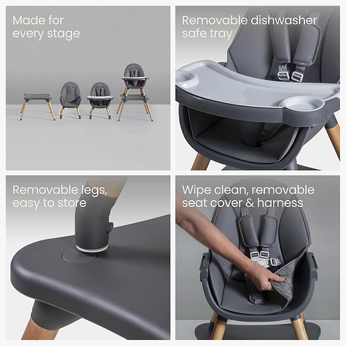 כסא אוכל SILVER CROSS Eat&Play™ 4-in-1 Highchair