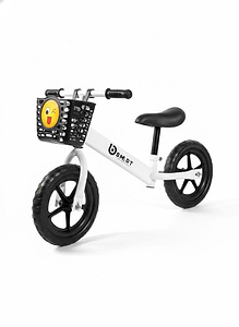 אופני איזון B smart + סל אחסון נייד ביסמארט בצבע לבן סמארט בייבי