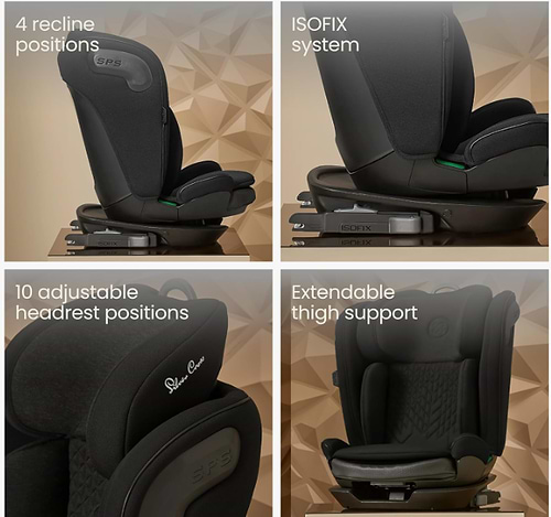 מושב בטיחות בוסטר Silver Cross Discover i-Size – הגנה ונוחות מקסימלית לגילאי 4 עד 12 בצבע שחור