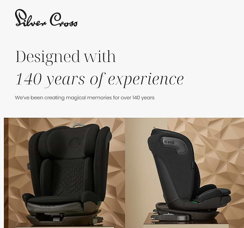 מושב בטיחות בוסטר Silver Cross Discover i-Size – הגנה ונוחות מקסימלית לגילאי 4 עד 12 בצבע שחור