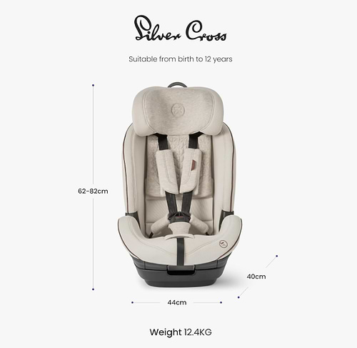מושב בטיחות מסתובב Silver Cross BALANCE  –מגיל שנה ועד גיל 12 צבע שקד