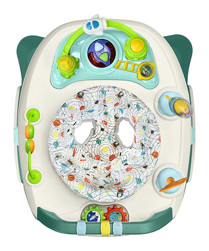 הליכון ישיבה ודחיפה מולטי פונקציונאלי Multy Walker בצבע טורקיז