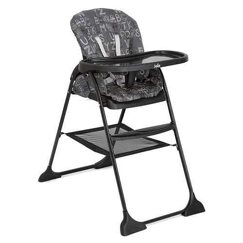 כסא אוכל קומפקטי מתקפל Mimzy™ Snacker אפור ABC Charcoal