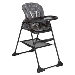 כסא אוכל קומפקטי מתקפל Mimzy™ Snacker אפור ABC Charcoal ג'ואי