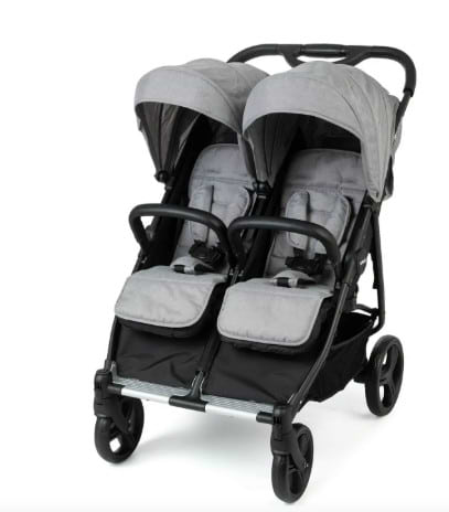 עגלת תאומים המתאימה מלידה Miniature - אפור Grey