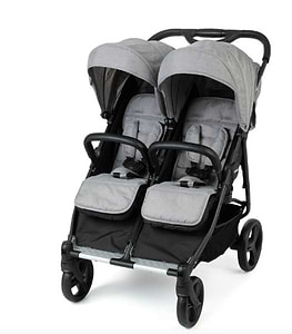 עגלת תאומים המתאימה מלידה Miniature - אפור Grey אינפנטי