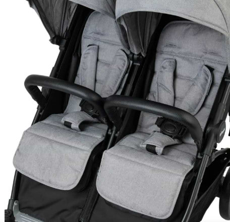 עגלת תאומים המתאימה מלידה Miniature - אפור Grey