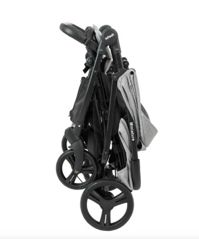 עגלת תאומים המתאימה מלידה Miniature - אפור Grey