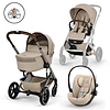 עגלת תינוק בצבע דגם Balios TS6 בצבע Almond Beige עם סלקל Cloud G