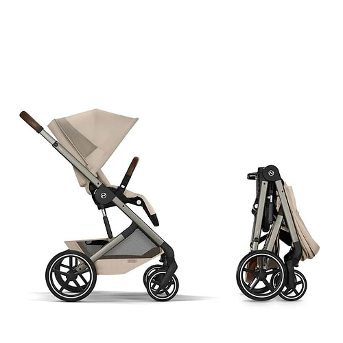 עגלת תינוק בצבע דגם Balios TS6 בצבע Almond Beige עם סלקל Cloud G