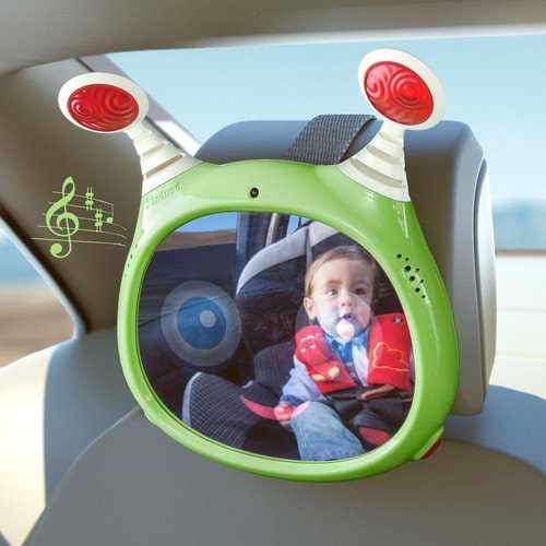 מראה לרכב לתינוק אקטיבית Oly עם מנגינות ושלט רחוק - ירוק 