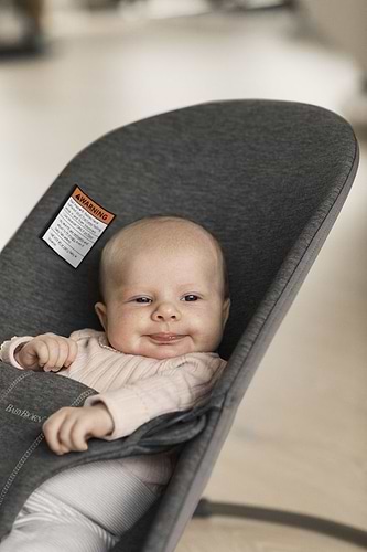 ‏טרמפולינה לתינוק Baby Bouncer כותנה ג'רזי 3D- אפור פחם 3D Charcoal Grey