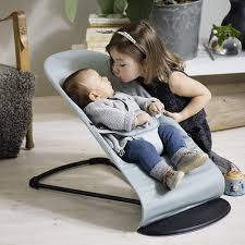 ‏טרמפולינה לתינוק Baby Bouncer כותנה ג'רזי 3D- אפור פחם 3D Charcoal Grey