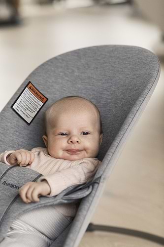 ‏טרמפולינה לתינוק Baby Bouncer כותנה ג'רזי 3D- אפור בהיר 3D Light Grey / חסר במלאי
