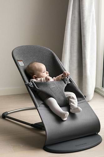 ‏טרמפולינה לתינוק Baby Bouncer כותנה ג'רזי 3D- כחול 3D Dove blue
