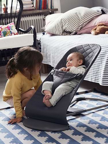 ‏טרמפולינה לתינוק Baby Bouncer כותנה בליס - אבן פחם Anthracite / חסר במלאי