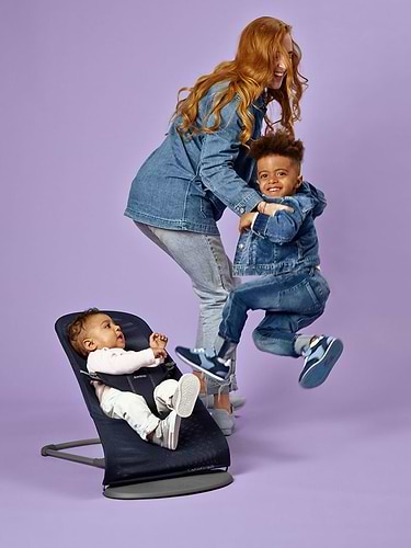 ‏טרמפולינה לתינוק Baby Bouncer בד נושם Mesh -  כחול נייבי Navy Blue / חסר במלאי