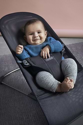 ‏טרמפולינה לתינוק Baby Bouncer בד נושם Mesh - אבן פחם Anthracite 