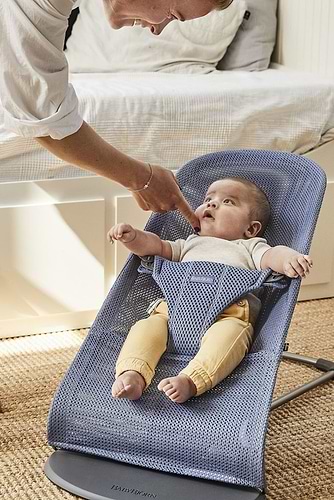 ‏טרמפולינה לתינוק Baby Bouncer בד נושם Mesh -  תכלת Slate