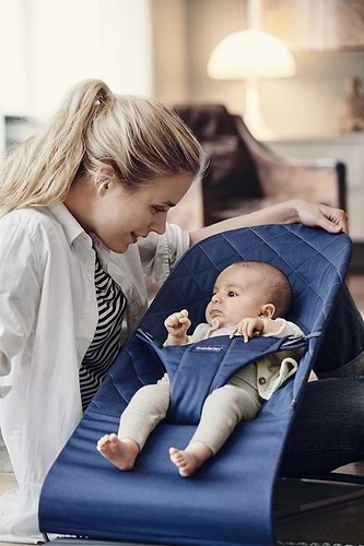 ‏טרמפולינה לתינוק Baby Bouncer כותנה בליס - כחול נייבי Midnight blue
