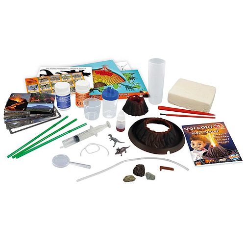 ערכת מדע לילדים הר געש ודינוזאורים