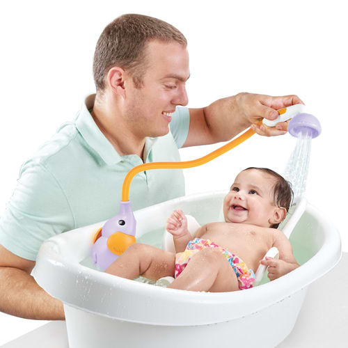 צעצוע אמבטיה פיל 2 ב 1 הכולל ברז - טורקיז