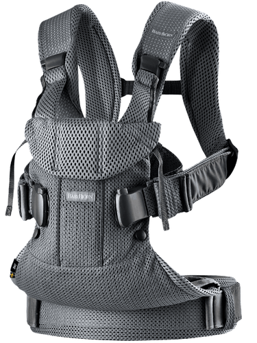 מנשא תינוק קידמי One בד נושם 3D Mes - אבן פחם Anthracite